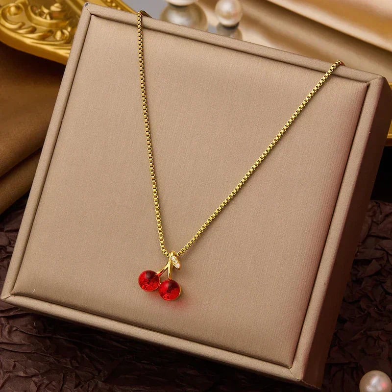 Red Cherry Gold - Necklace